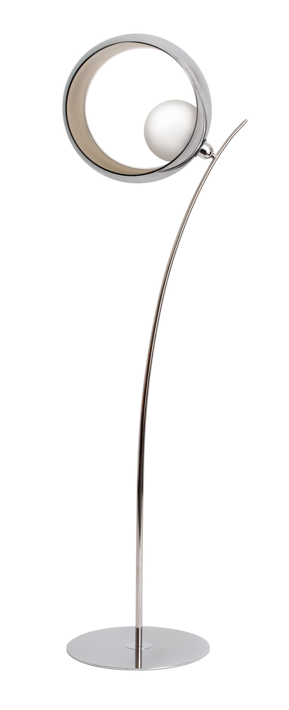 Floor Lamp On Curved Foot With Metallic Glass with regard to measurements 960 X 2357