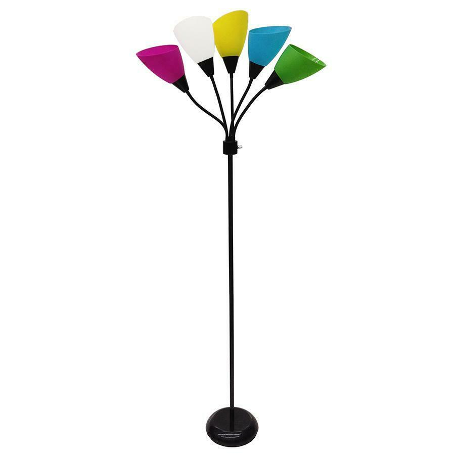 Floor Lamp Plastic Shade 67 In Black 3 Way Multi Head Adjustable Transitional for proportions 900 X 900