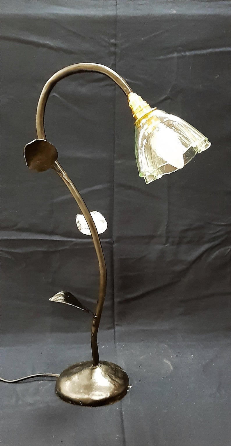 Floor Lamp Reading Lamp Vintage Hand Forged Glass Lamp Home Dcor throughout size 794 X 1528