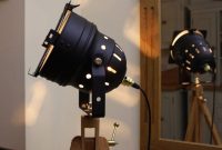 Floor Lamp Theatre Spot Light On Wooden Tripod Short pertaining to sizing 1023 X 1024