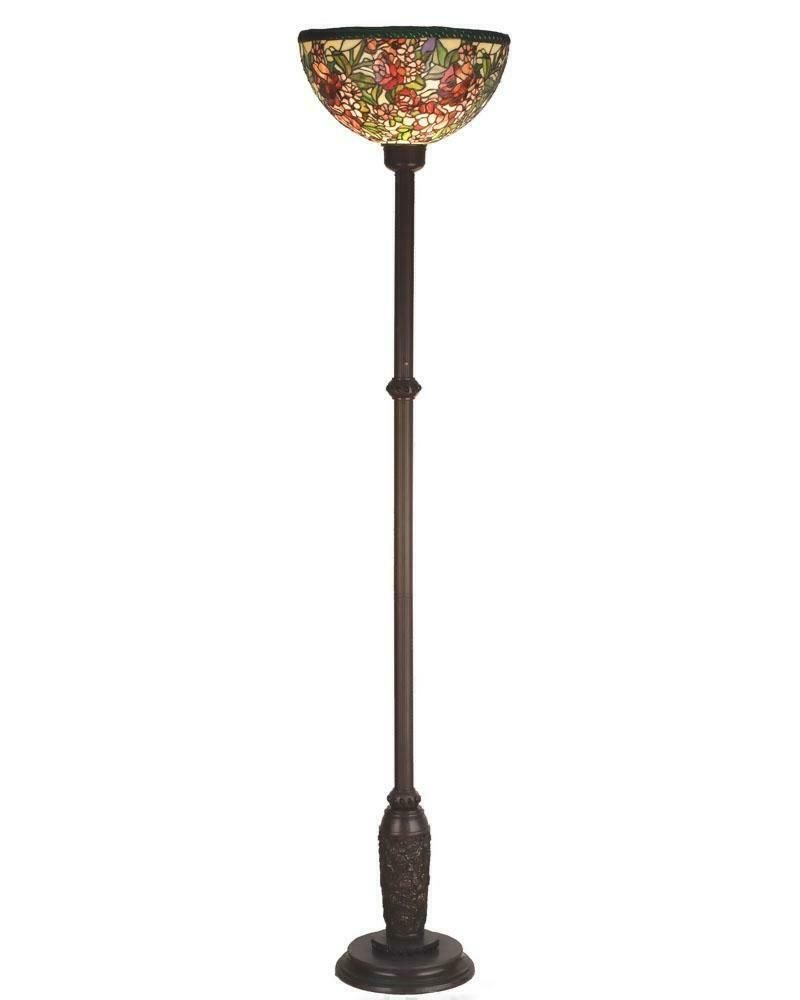 Floor Lamp Torchiere Style Romantic Rose 705h Stained in dimensions 800 X 1000