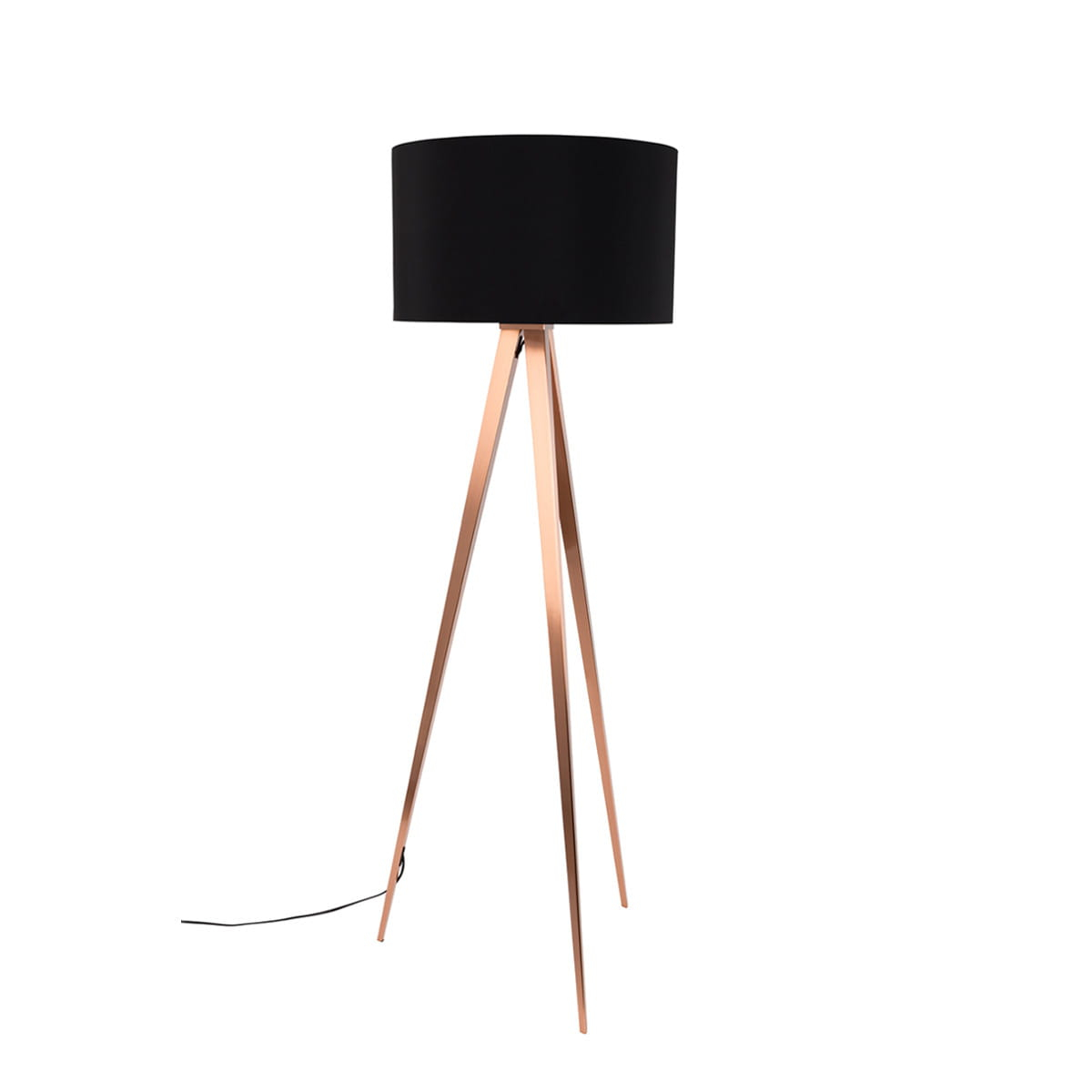 Floor Lamp Tripod Copper Black Zuiver pertaining to dimensions 1200 X 1200