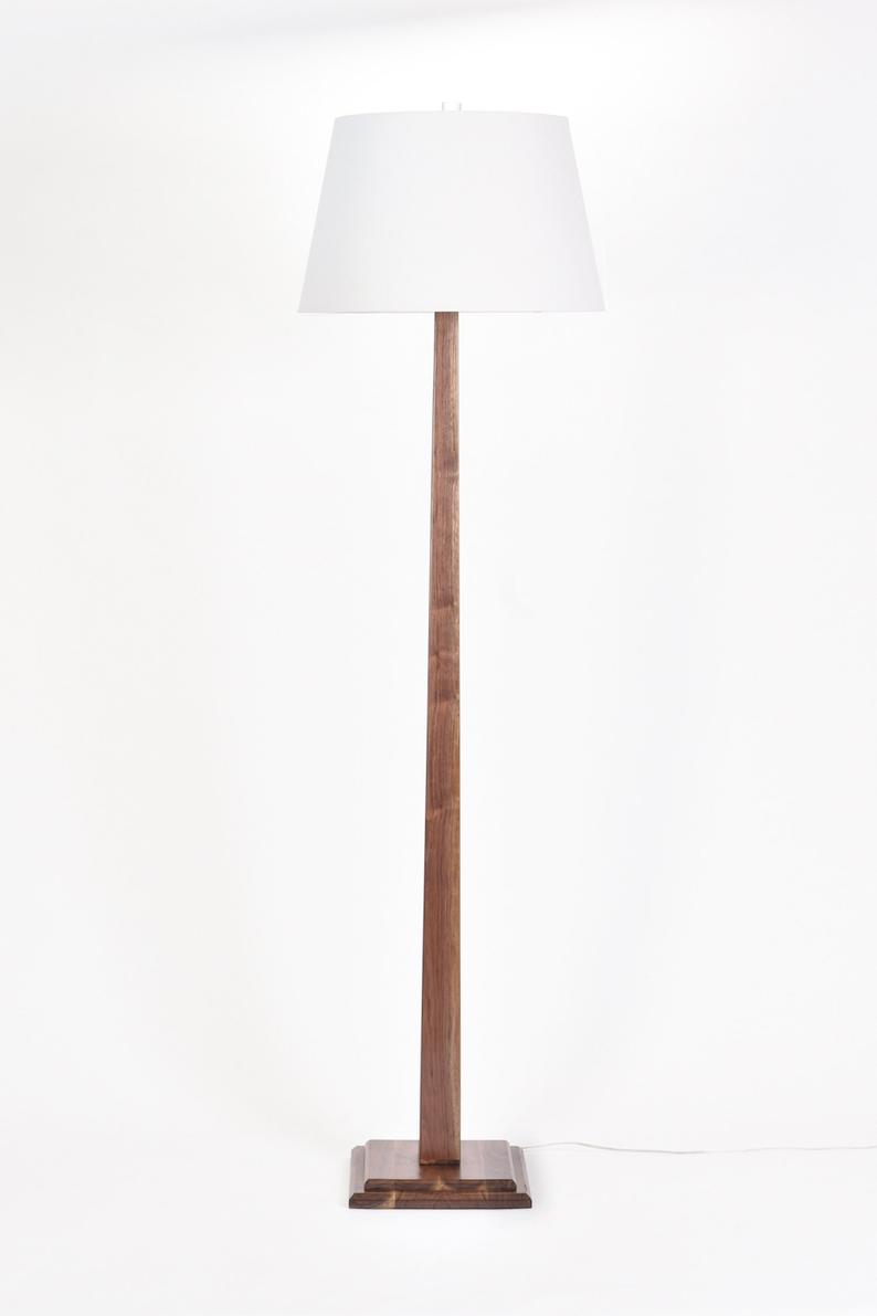Floor Lamp Walnut Modern Mid Century Modern Solid Wood Handmade Handcrafted pertaining to proportions 794 X 1191