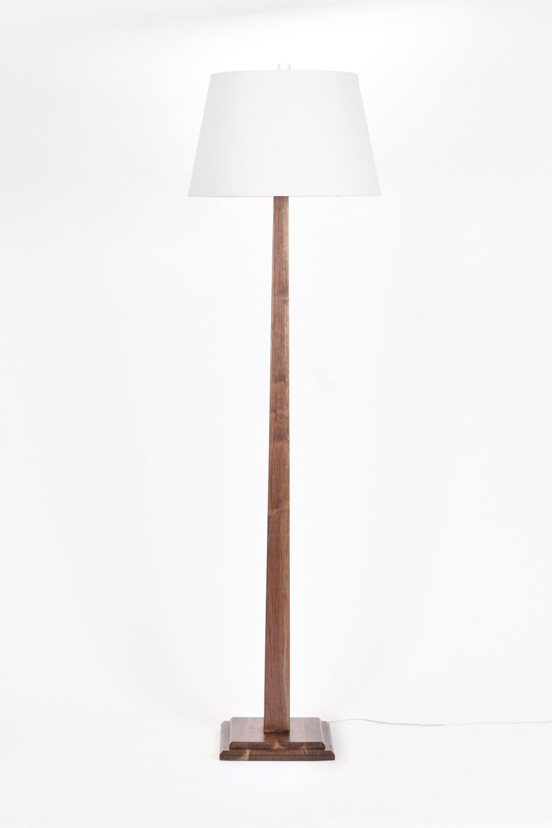 Floor Lamp Walnut Modern Mid Century Modern Solid Wood Handmade Handcrafted within size 794 X 1191
