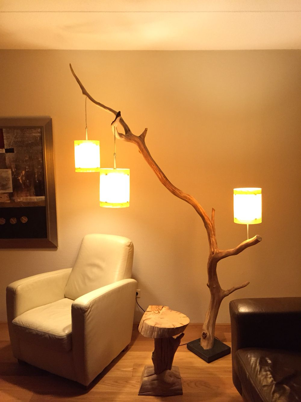Floor Lamp Weathered Old Oak Branch Made Gbh Natureart pertaining to measurements 1000 X 1334
