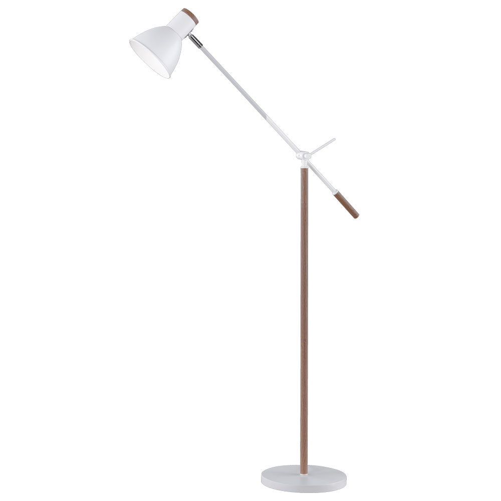 Floor Lamp White Mat Wood Color Adjustable Uppsala regarding measurements 1000 X 1000