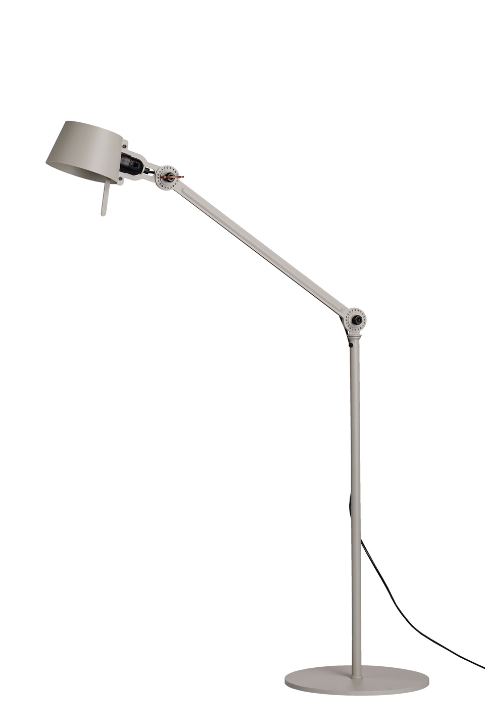 Floor Lamp With An Articulated Arm In Grained Steel regarding measurements 960 X 1440