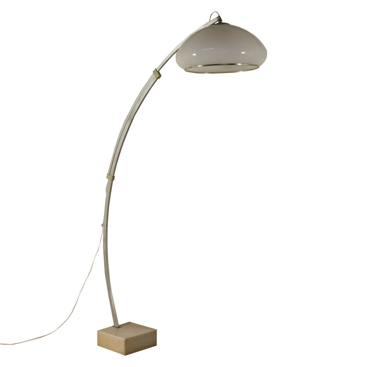 Floor Lamp With Extensible Arch Aluminium Methacrylate Marble 60s 70s pertaining to size 1500 X 1500