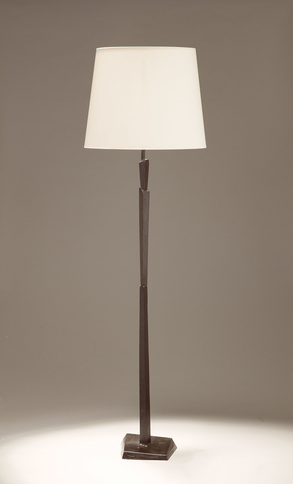 Floor Lamp With Off White Fabric Shade Irregular Base throughout sizing 960 X 1583
