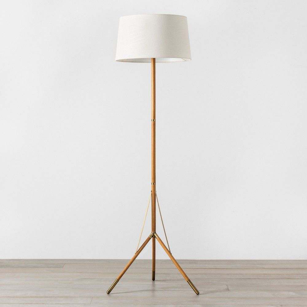 Floor Lamp With Shade Natural Gold Hearth Hand With with measurements 1000 X 1000