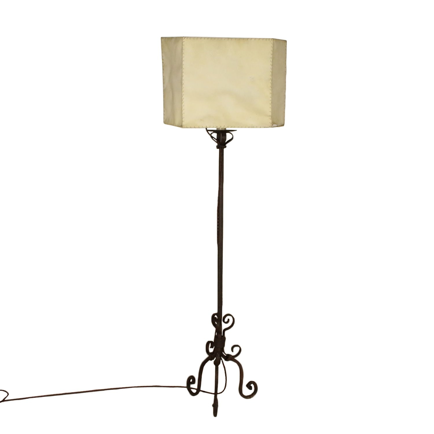 Floor Lamp With Shade Wrought Iron Italy 18th Century pertaining to proportions 1500 X 1500