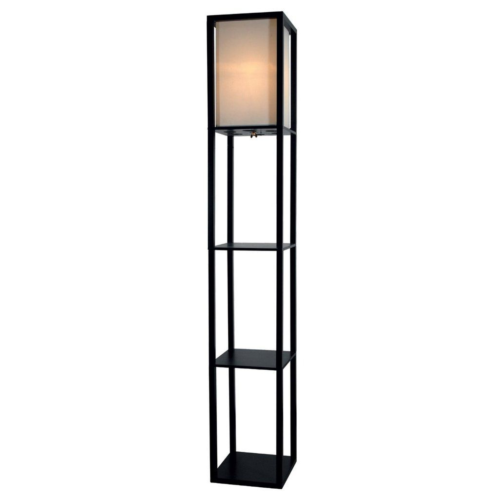 Floor Lamp With Shelves Light Accents 63 Tall Wood With within sizing 1024 X 1024