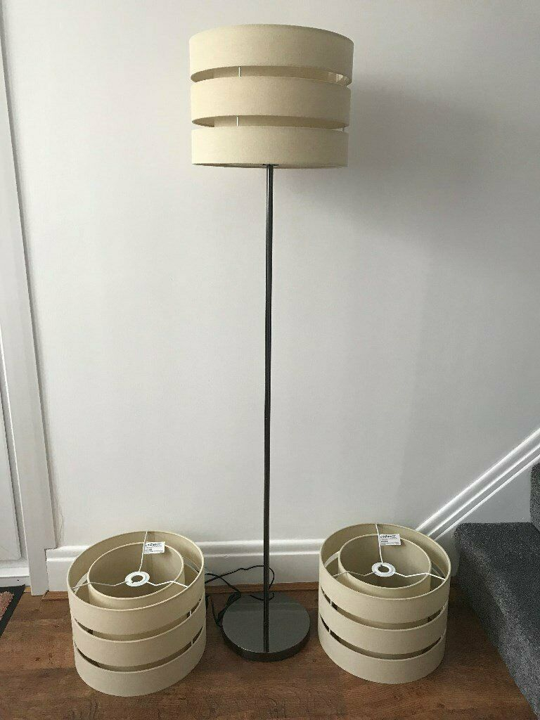 Floor Lamp With Two Matching Cream Shades From Bq Colours Trio Range In Middlesbrough North Yorkshire Gumtree throughout dimensions 768 X 1024