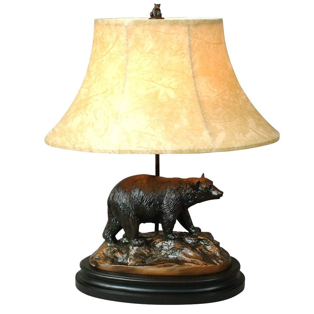 Floor Lamps Black Bear Rustic Floor Resin Lamp Cabtivist for measurements 1000 X 1000