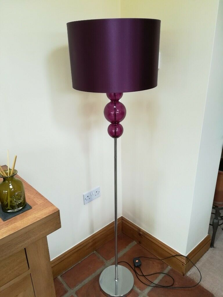 Floor Standing Chrome Standard Lamp From Next With Purple Shade In Harwich Essex Gumtree intended for size 768 X 1024