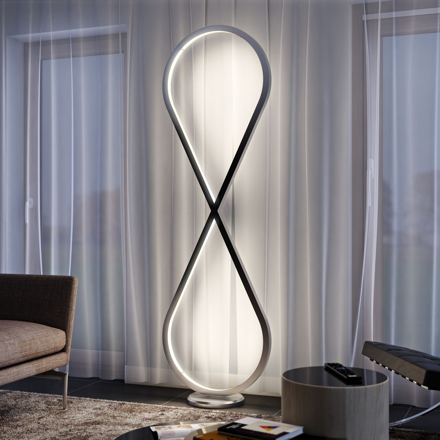 Floor Standing Lamp Contemporary Aluminum in measurements 1500 X 1500