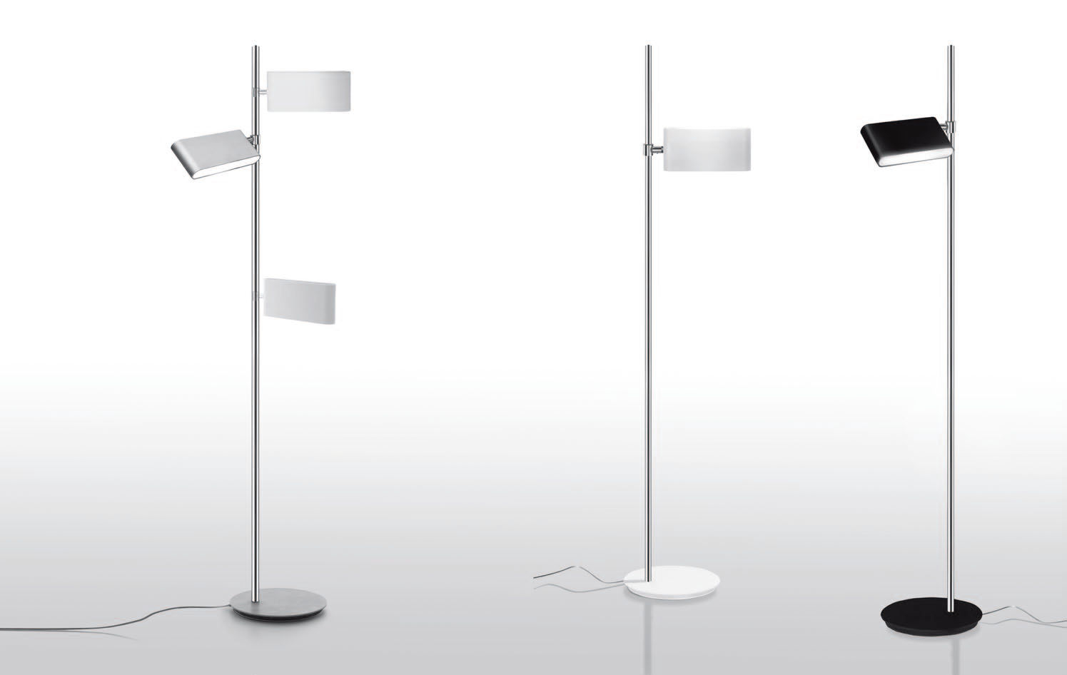 Floor Standing Lamp Contemporary Aluminum Orientable inside measurements 1495 X 946