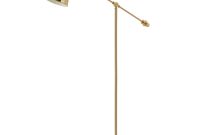 Floorreading Lamp Barometer Brass Colour with dimensions 1400 X 1400