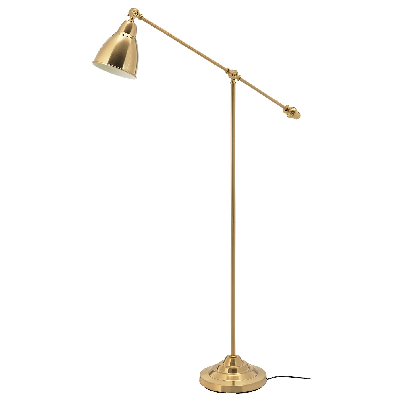 Floorreading Lamp Barometer Brass Colour with measurements 1400 X 1400