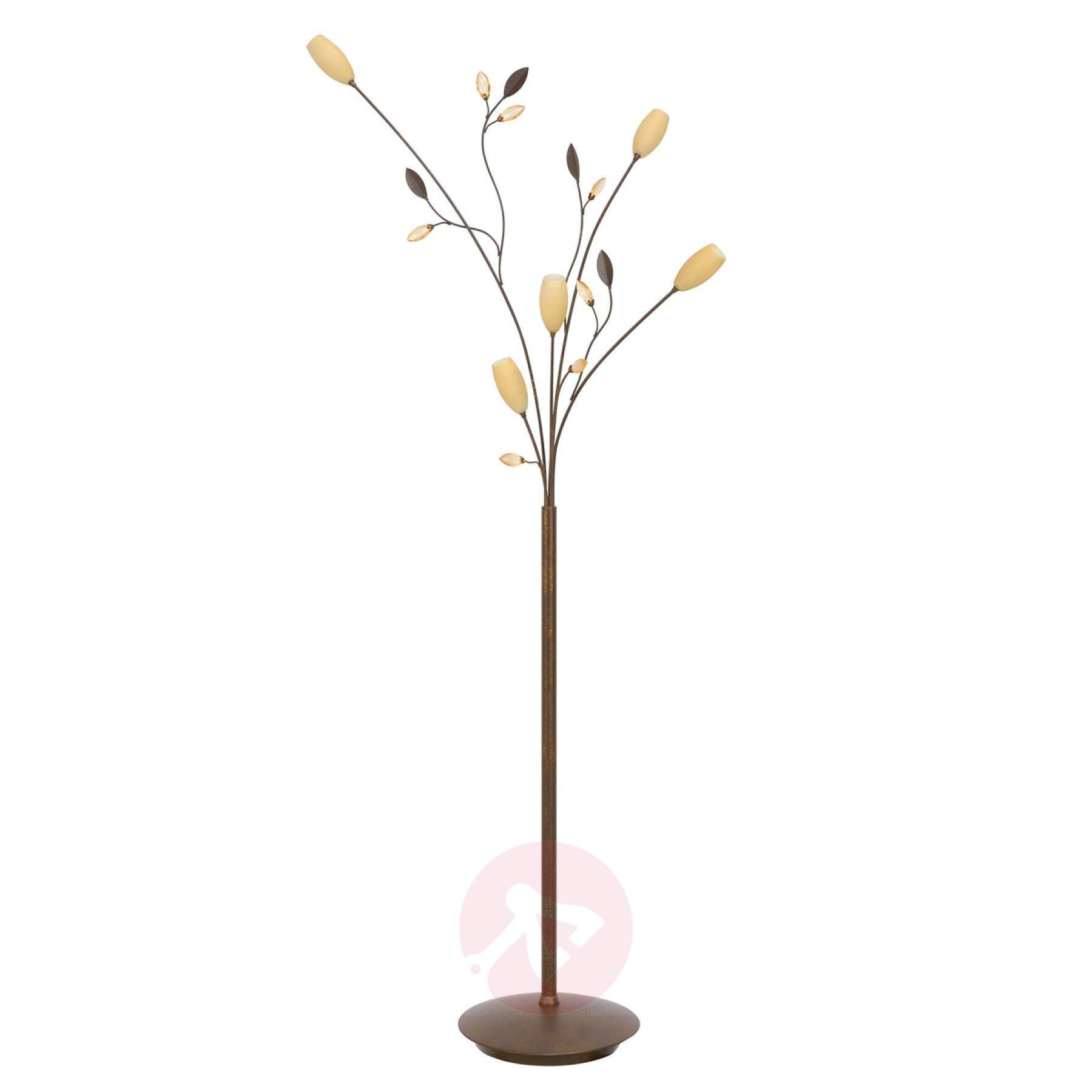 Floral Floor Lamp Grosseto Brown in proportions 1800 X 1800