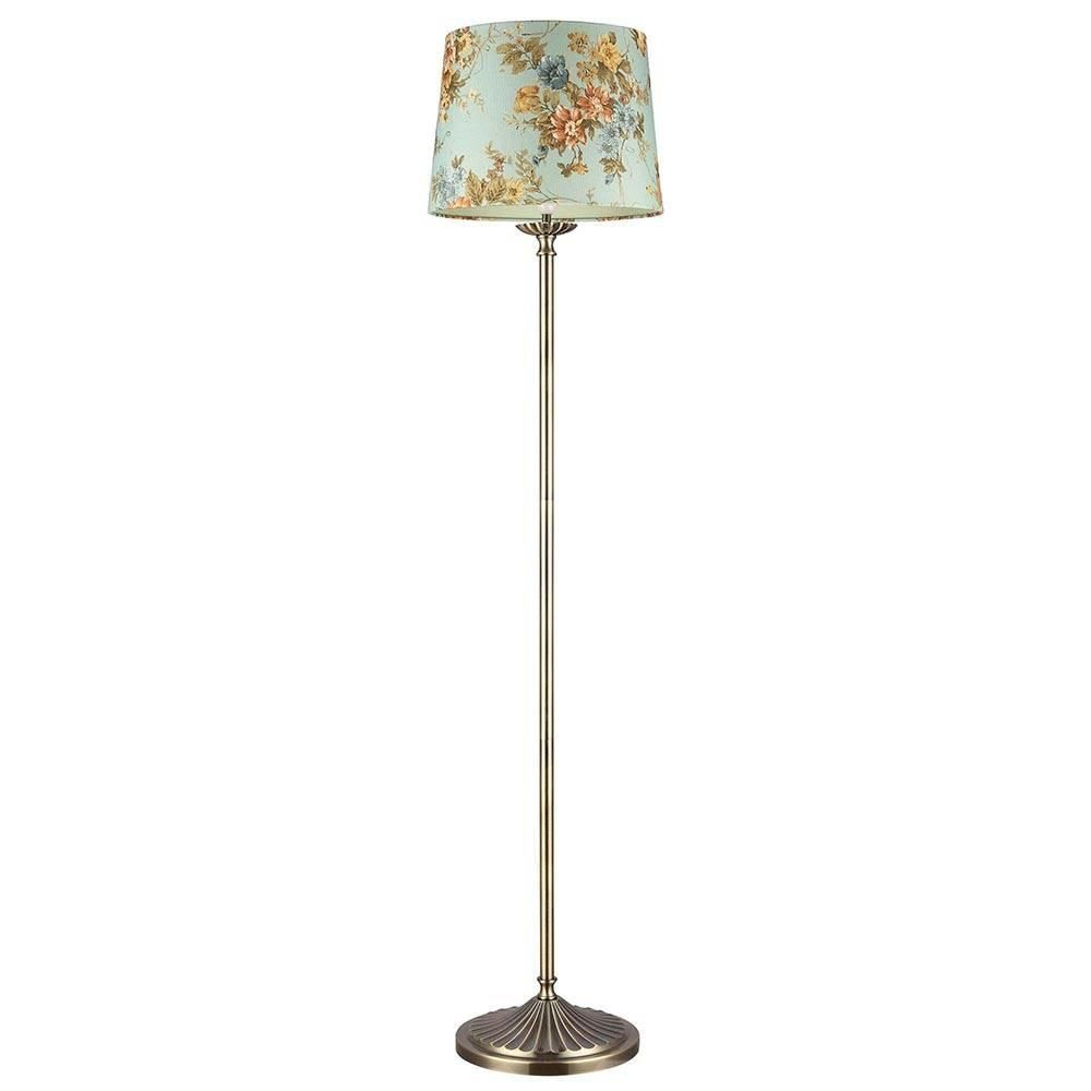 Flower Shade Vintage Floor Lamp Antique Brass Litecraft intended for size 1000 X 1000