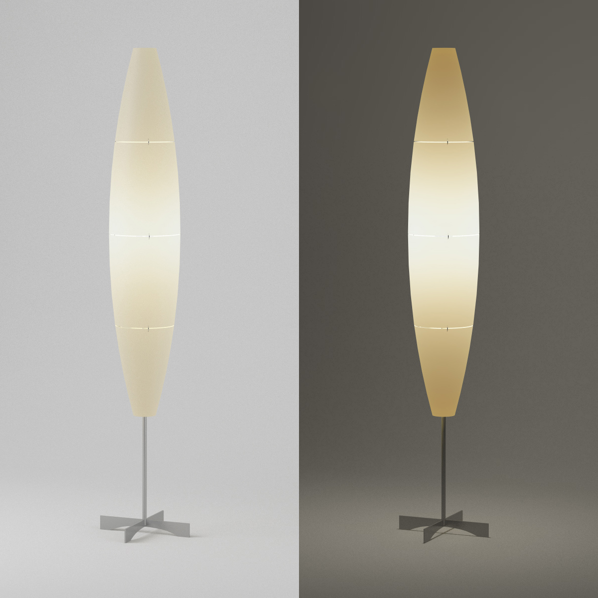 Foscarini Havanna Terra Stehleuchte with dimensions 1200 X 1200