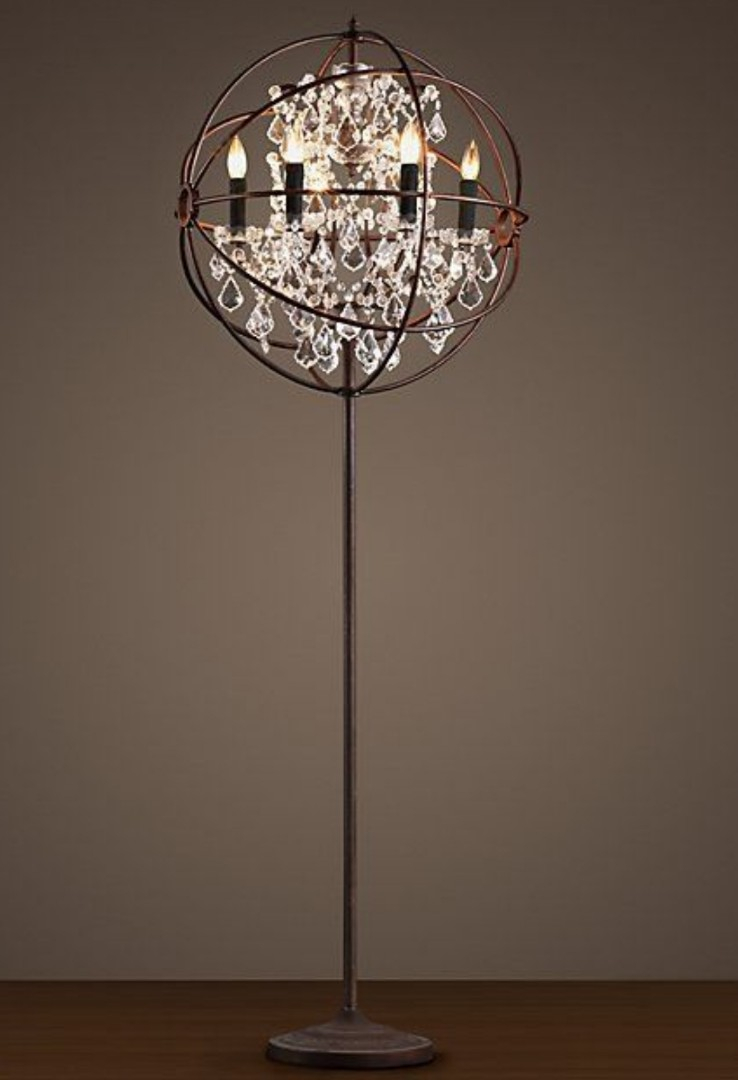 Foucaults Orb Crystal Floor Lamp throughout dimensions 738 X 1080
