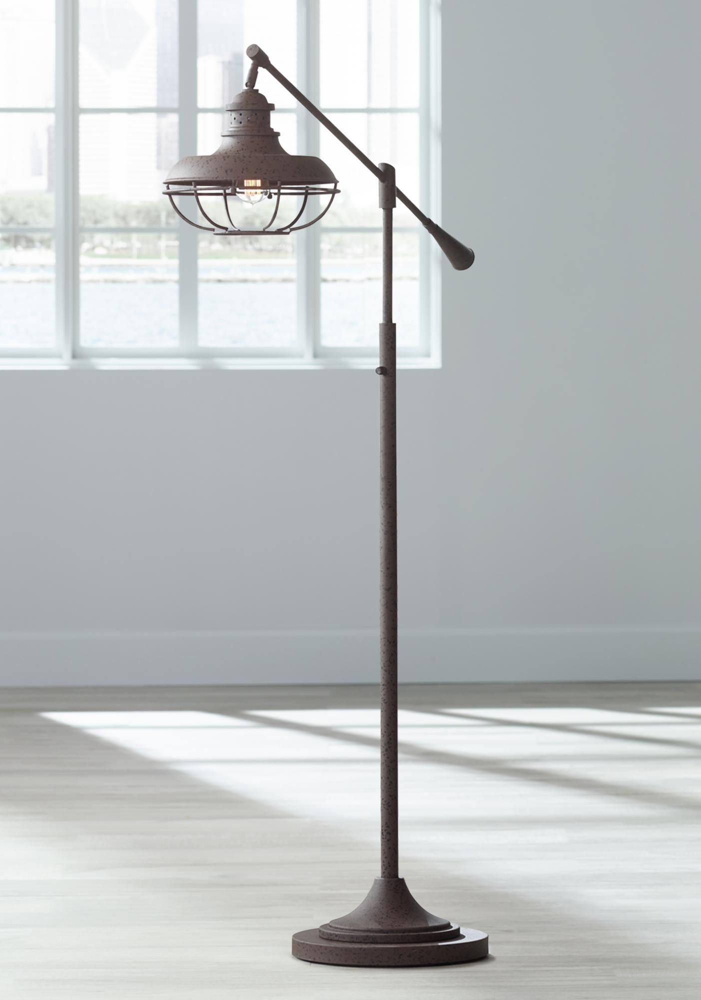 Franklin Park Ii Industrial Boom Rust Floor Lamp 8j710 inside measurements 1403 X 2000