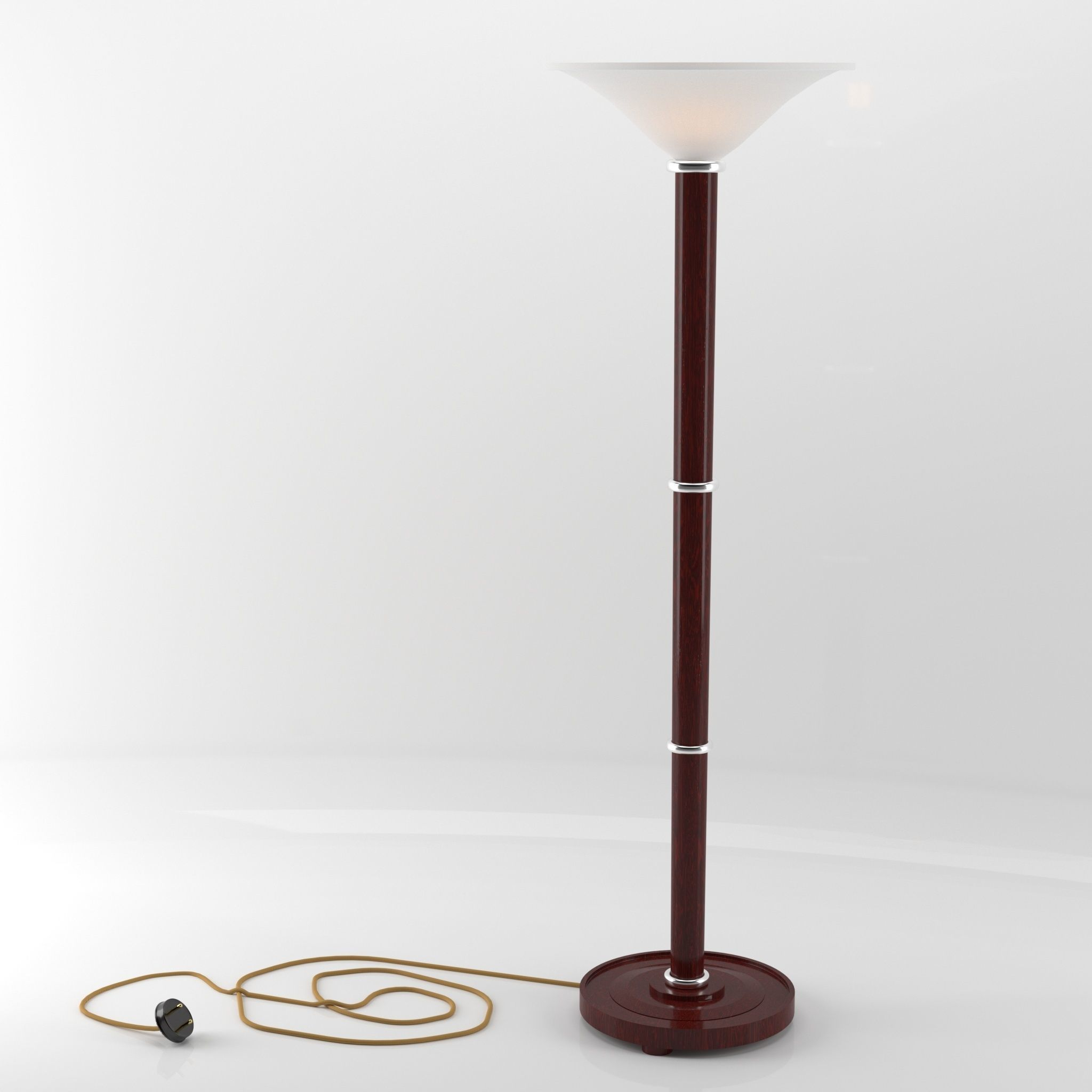French Art Deco Floor Lamp 3d Model regarding proportions 2048 X 2048