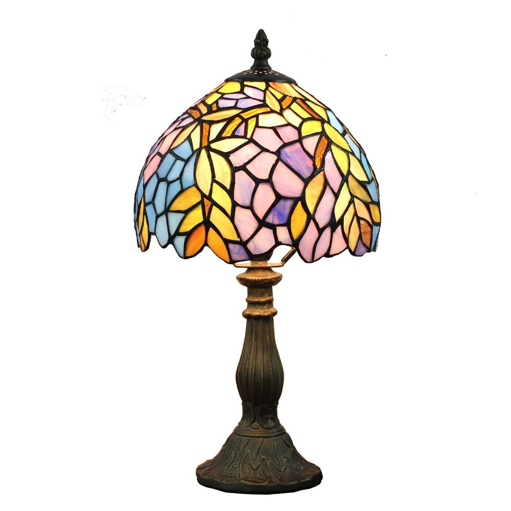 Fumat Stained Glass Lamp 16inch Classical Desk Lamp Warm Romantic Whirly Flower Living Room Table Lamp Bedside Lights regarding proportions 1000 X 1000