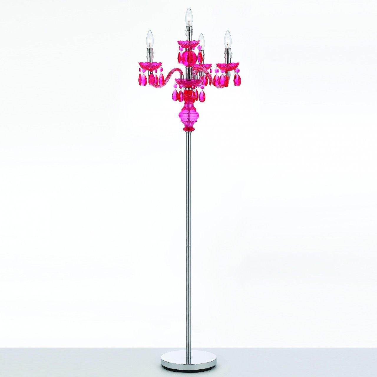 Fun 4 Light Plastic Floor Lamp In Hot Pink Everything Pink regarding measurements 1280 X 1280