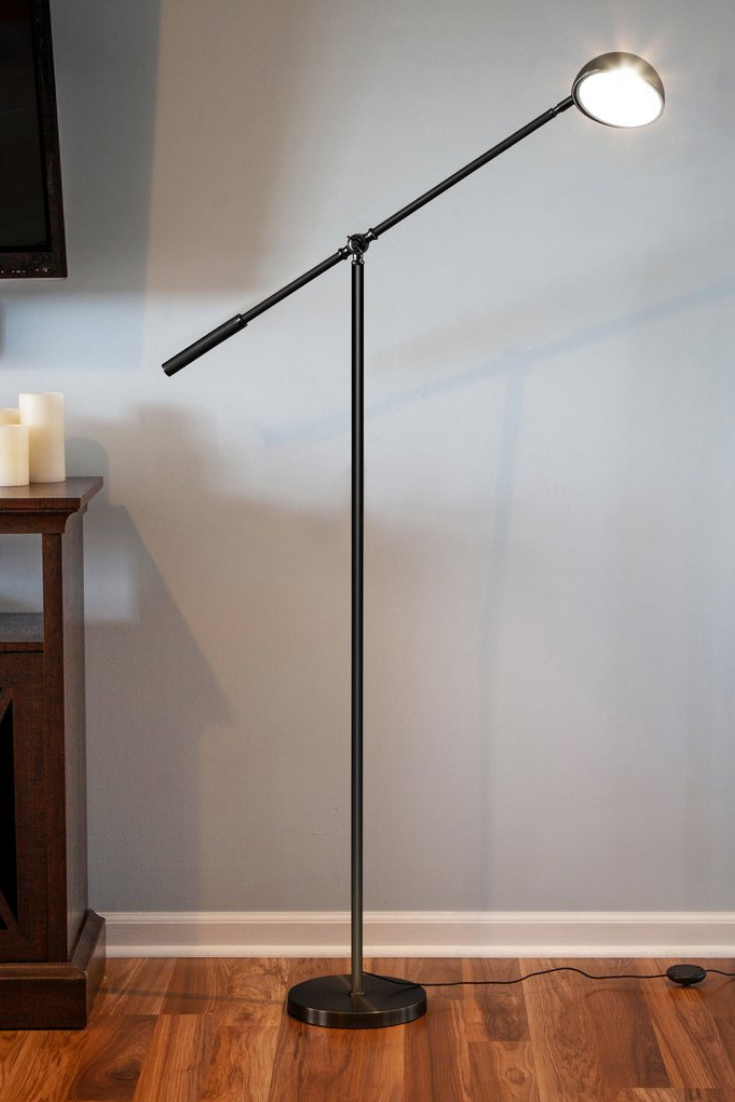 Gabriel Led Reading Task Floor Lamp Standing Gooseneck pertaining to measurements 735 X 1102