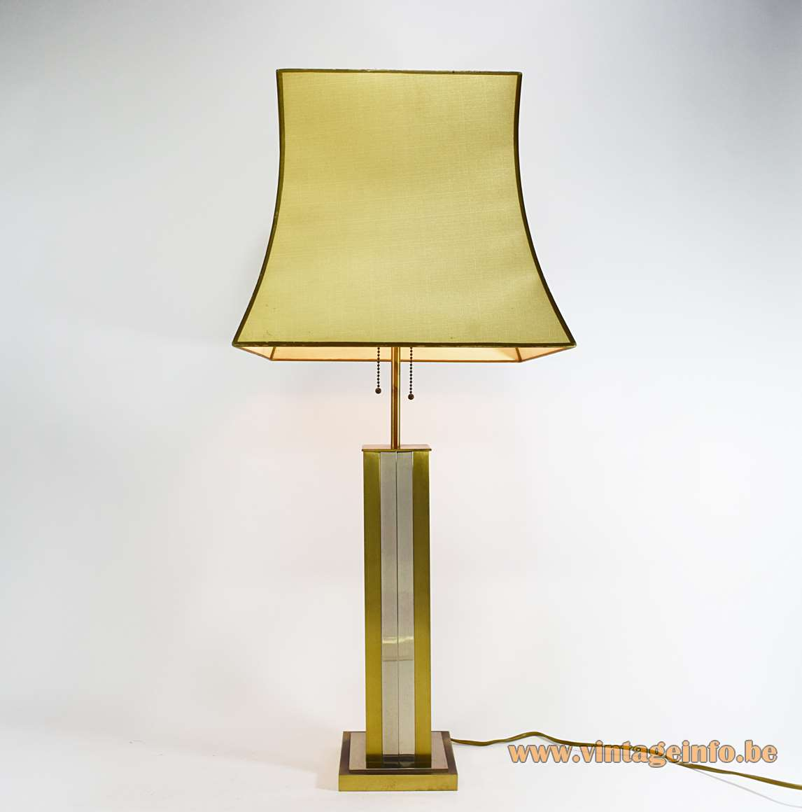Gaetano Sciolari Brass Chrome Table Lamp Vintage Info inside size 1146 X 1160