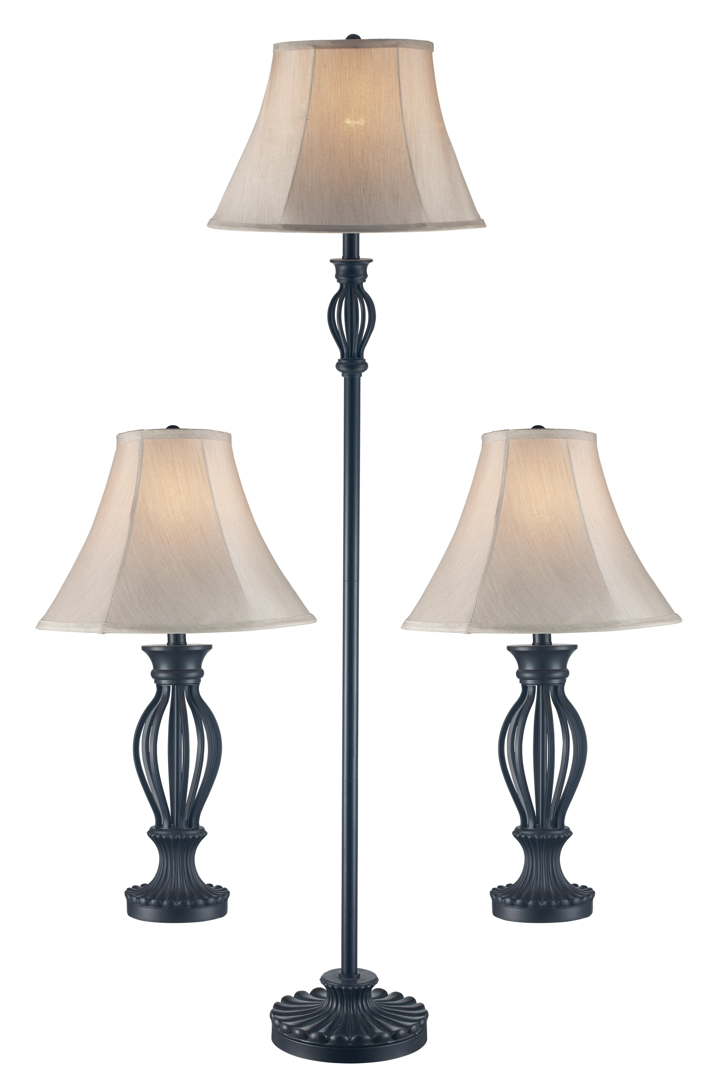 Gambier 3 Piece Table And Floor Lamp Set intended for proportions 2759 X 4285