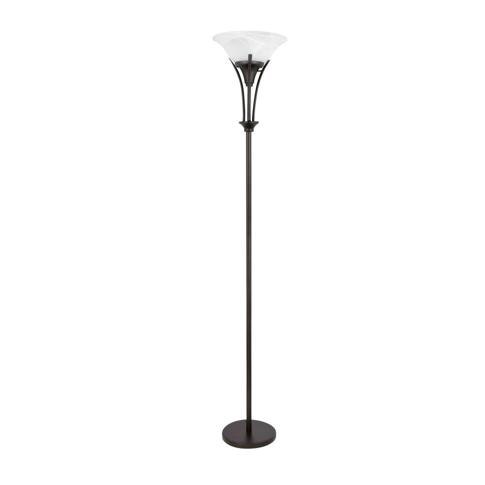 Gatineau 71 Inch Dark Bronze Floor Lamp With Alabaster Glass Shade throughout sizing 1000 X 1000