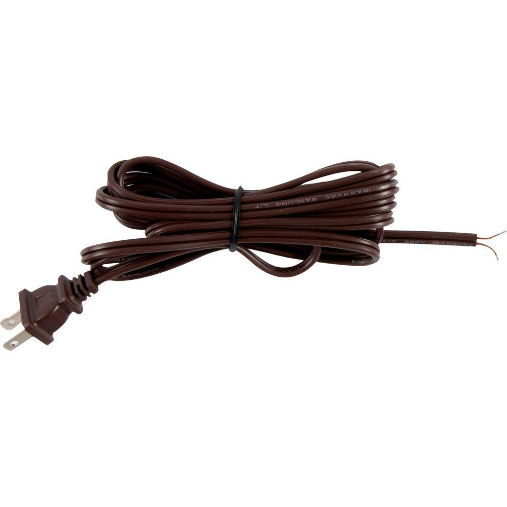 Ge 8 Ft Replacement Cord Set With Polarized Plug On 1 End Brown in size 1000 X 1000