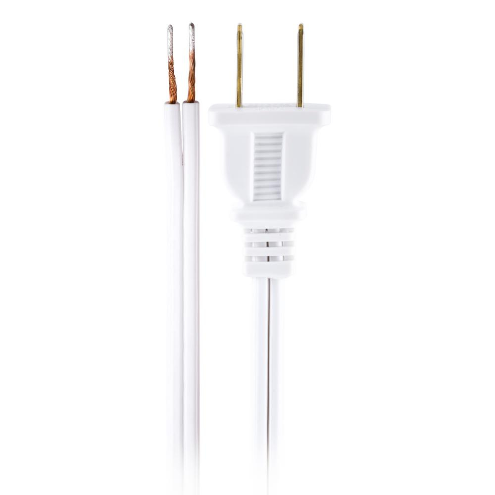 Ge 8 Ft White Replacement Cord Set With Polarized Plug On One End inside dimensions 1000 X 1000