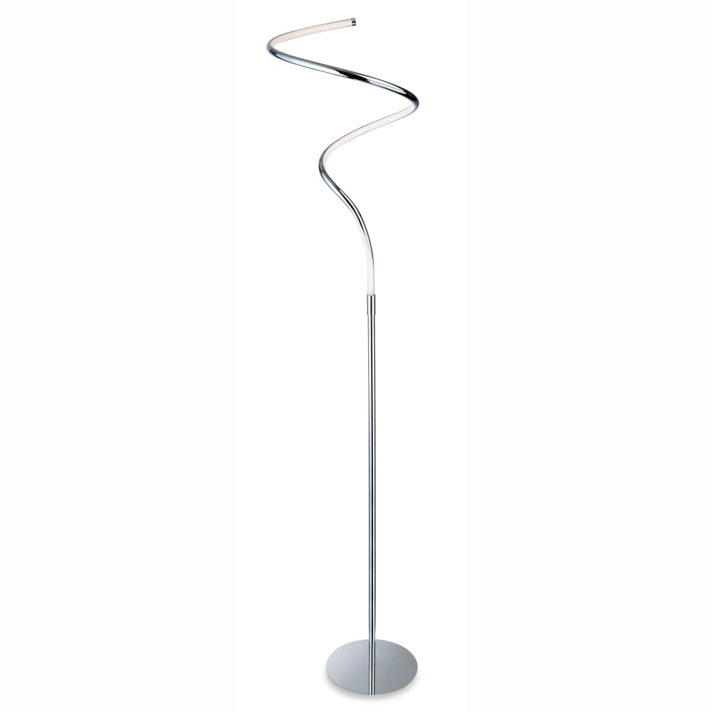 Gemini Chrome Single Arm Led Floor Lamp intended for proportions 1000 X 1000