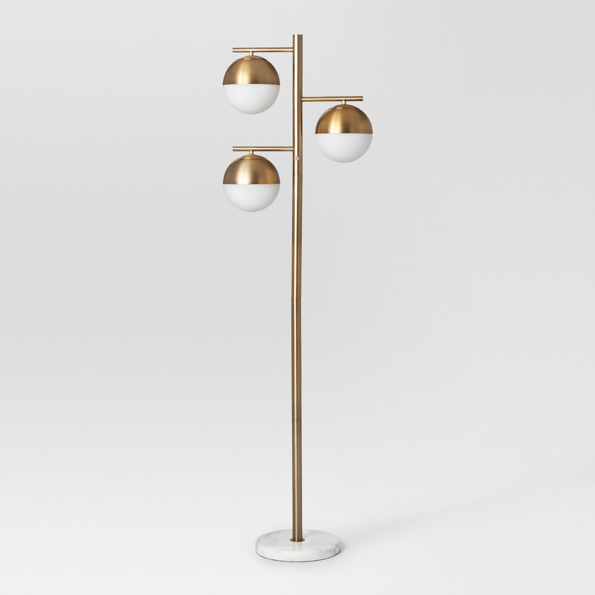 Geneva Multiple Glass Globe Floor Lamp Brass Lamp Only with proportions 2000 X 2000