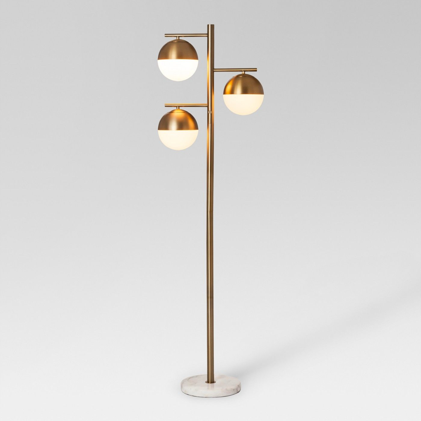 Geneva Multiple Glass Globe Floor Lamp Brass Project 62 inside dimensions 1400 X 1400