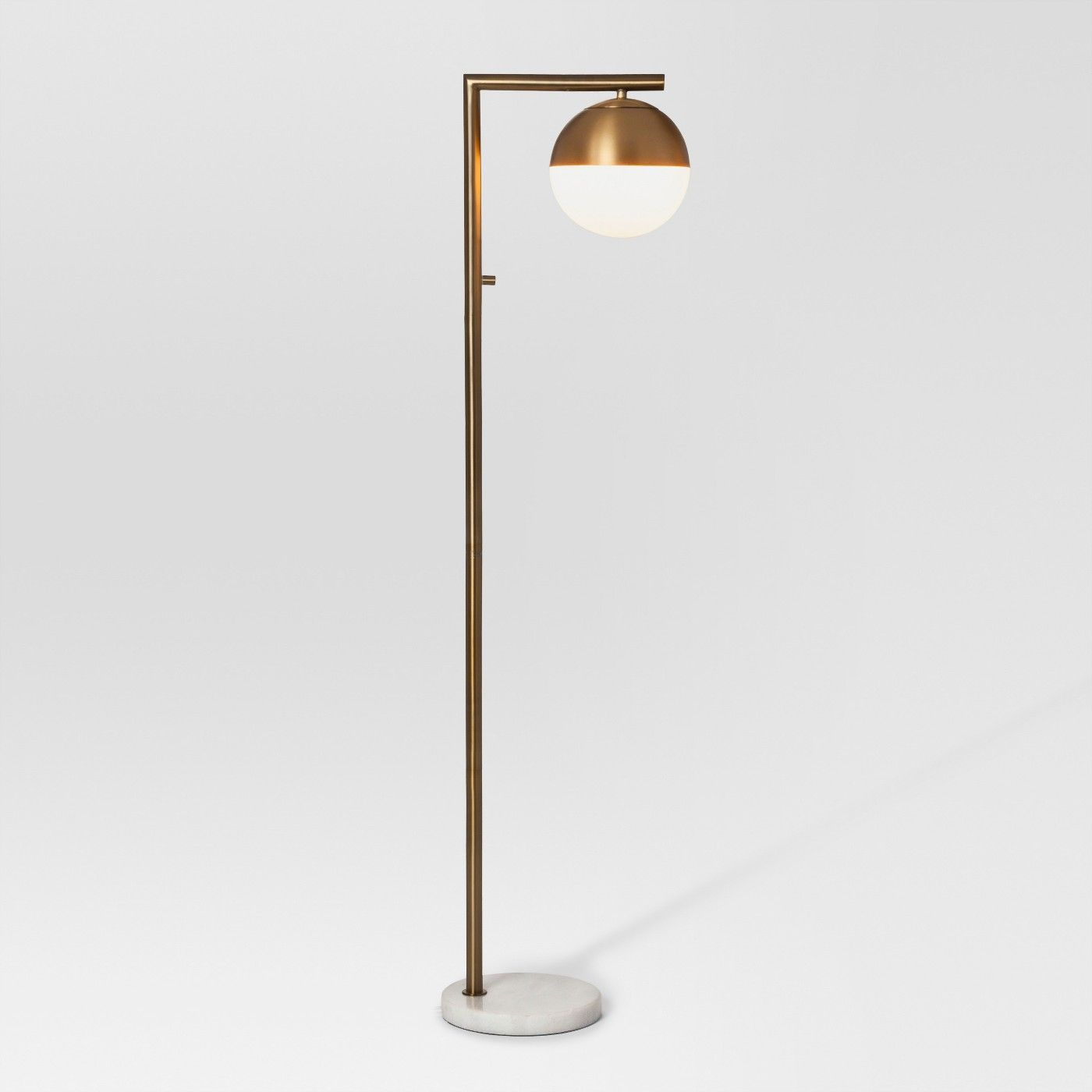 Geneva Single Glass Globe Floor Lamp Brass Lamp Only pertaining to sizing 1400 X 1400