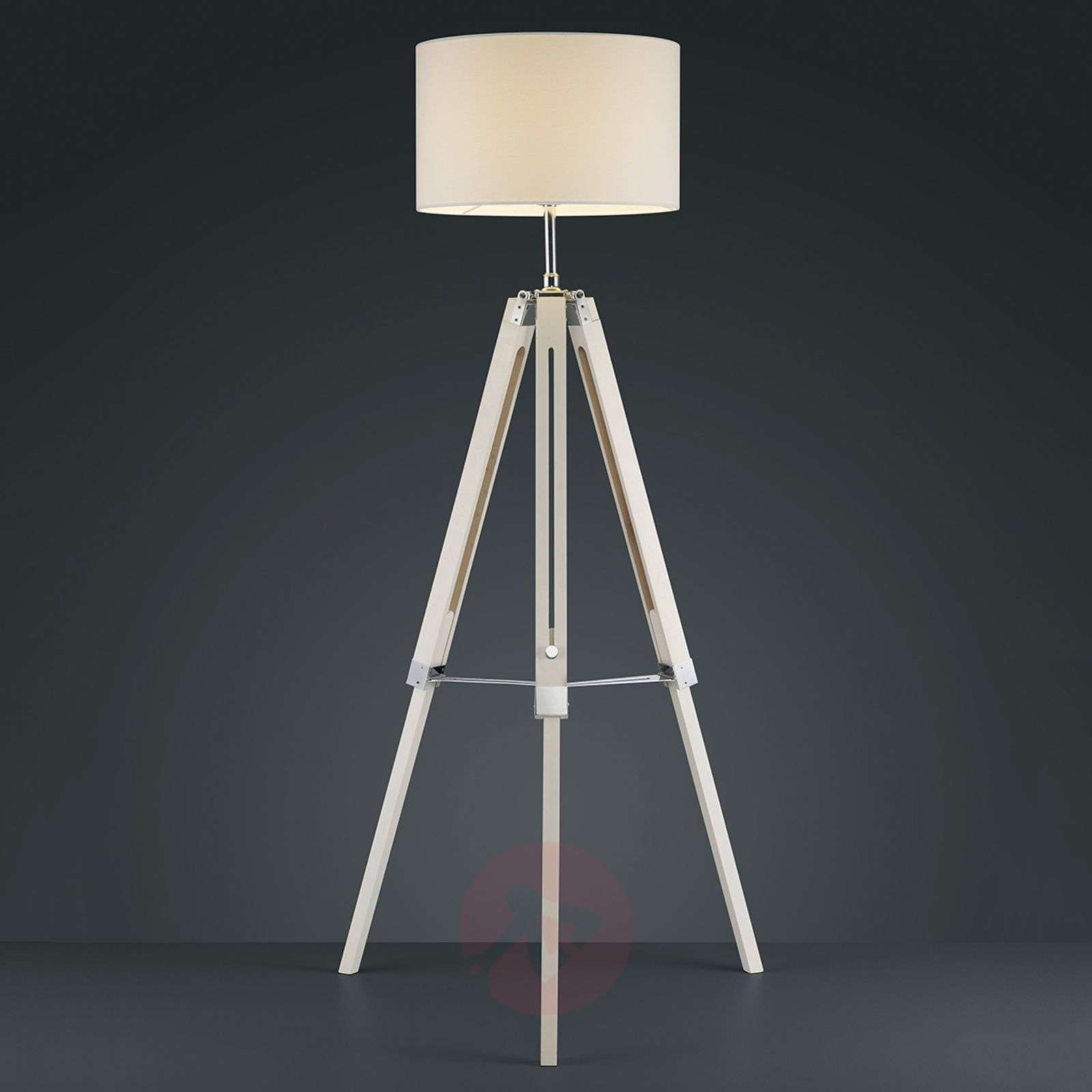 Gent Three Legged Floor Lamp With White Lampshade pertaining to measurements 1600 X 1600