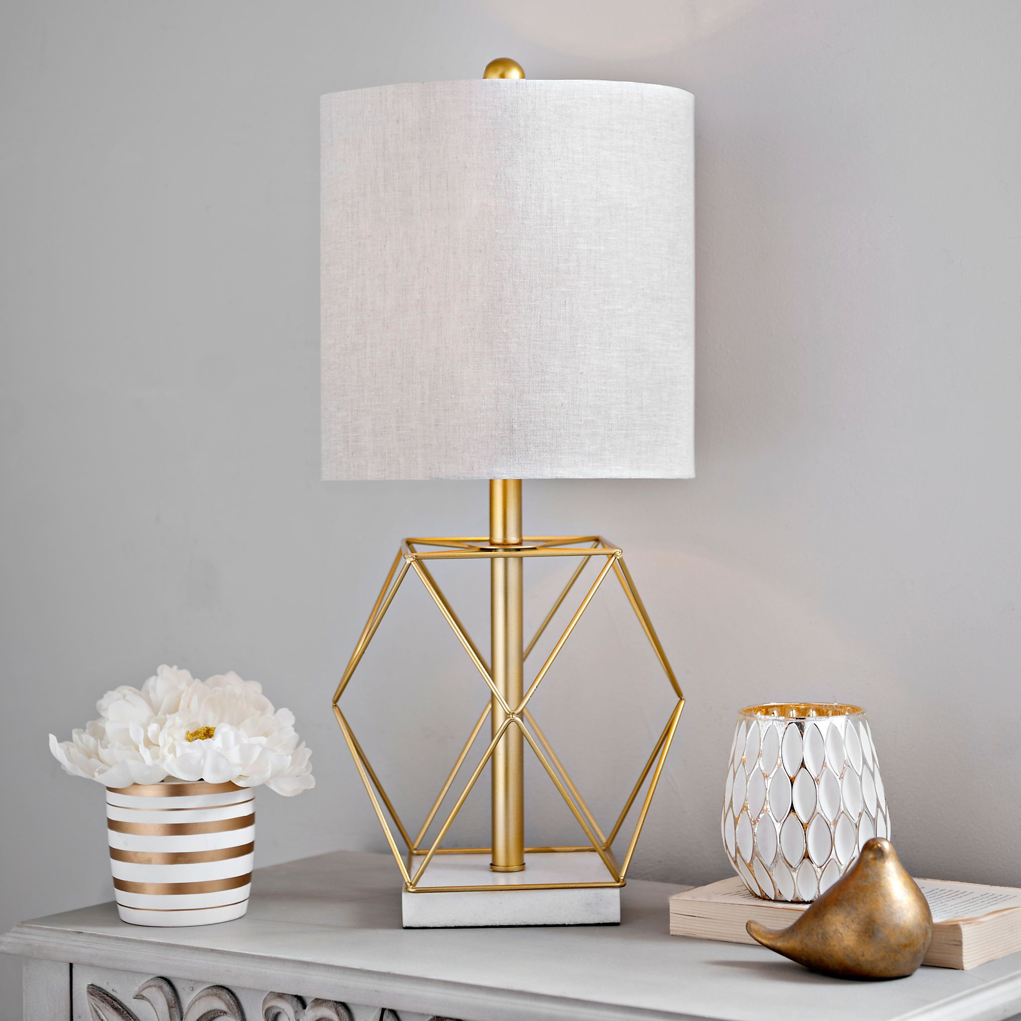 Geometric Gold Stone Base Table Lamp Table Lamps For throughout size 2048 X 2048