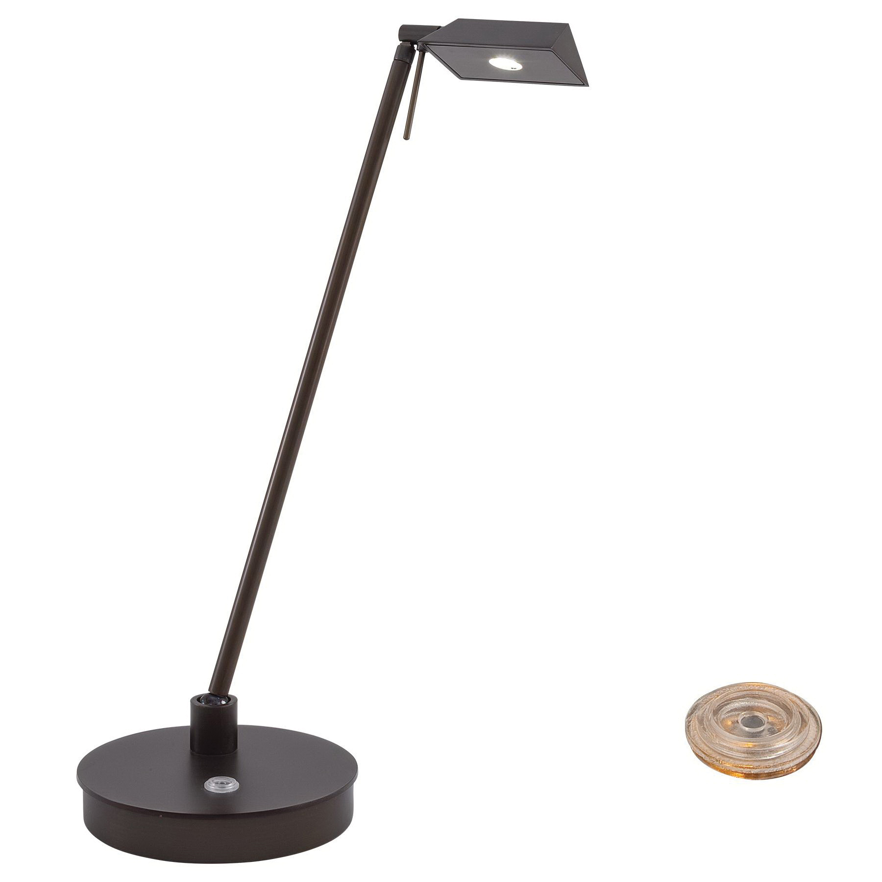 George Kovacs P4316 647 Contemporary 1 Light Table Lamp 8 Watt Copper Bronze Patina Georges Reading Room Georges Reading Room throughout dimensions 2000 X 2000
