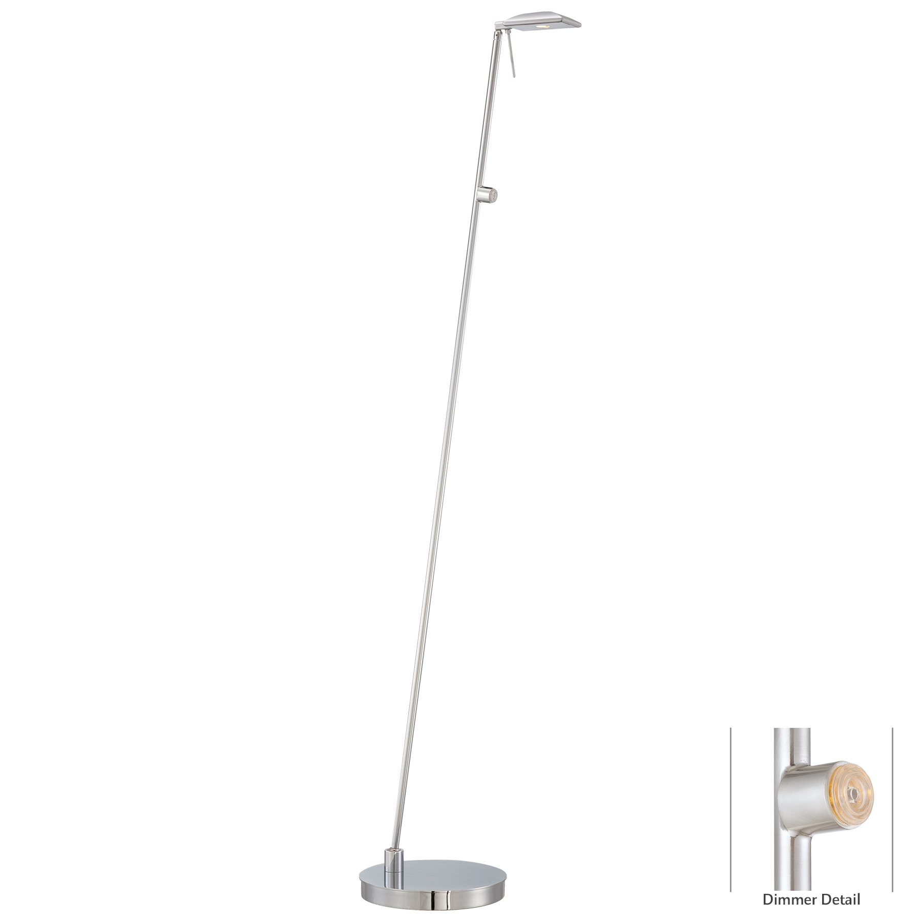 Georges Led Square Head Reading Room Pharmacy Floor Lamp George Kovacs P4324 077 regarding measurements 1800 X 1800