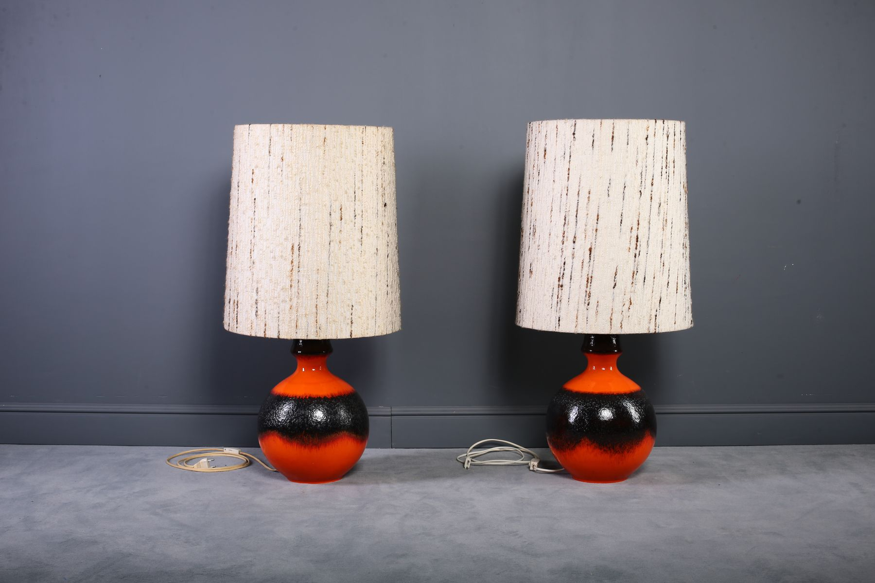 German Floor Lamps With Fat Lava Base 1960s Set Of 2 for proportions 1800 X 1200