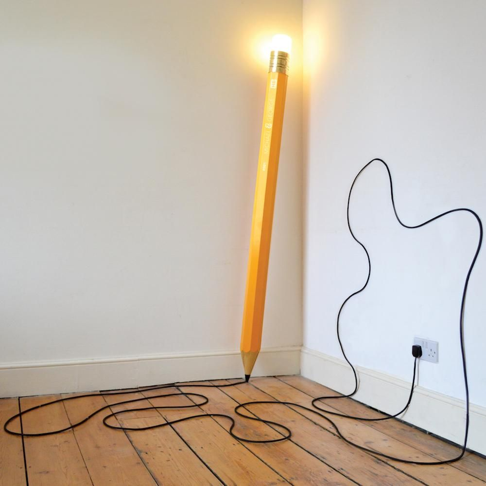 Giant Drew The Pencil Lamp Lamp Cord Lighting Quirky regarding dimensions 1000 X 998