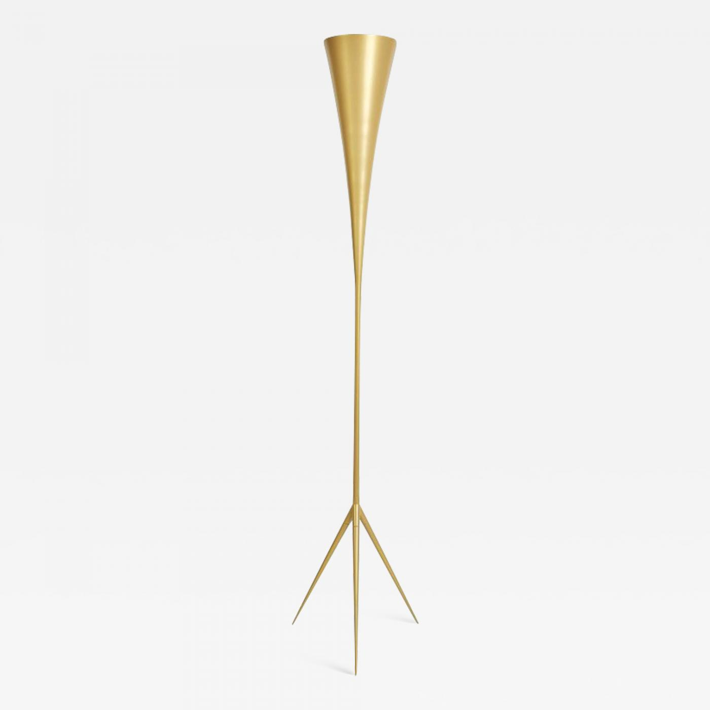 Gio Ponti Gio Ponti De Lux B8 Floor Lamp In Gold pertaining to proportions 1400 X 1400