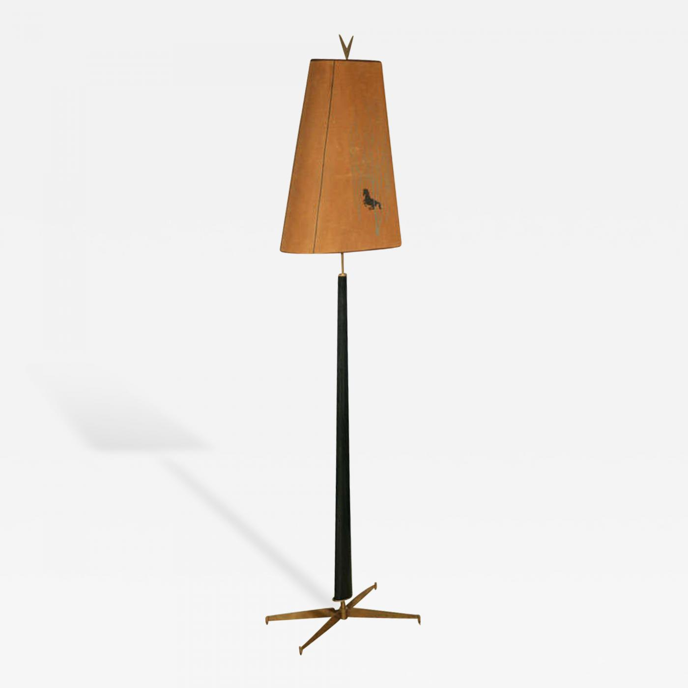 Gio Ponti Italian Modern Rosewood And Brass Floor Lamp Gio Ponti intended for size 1400 X 1400