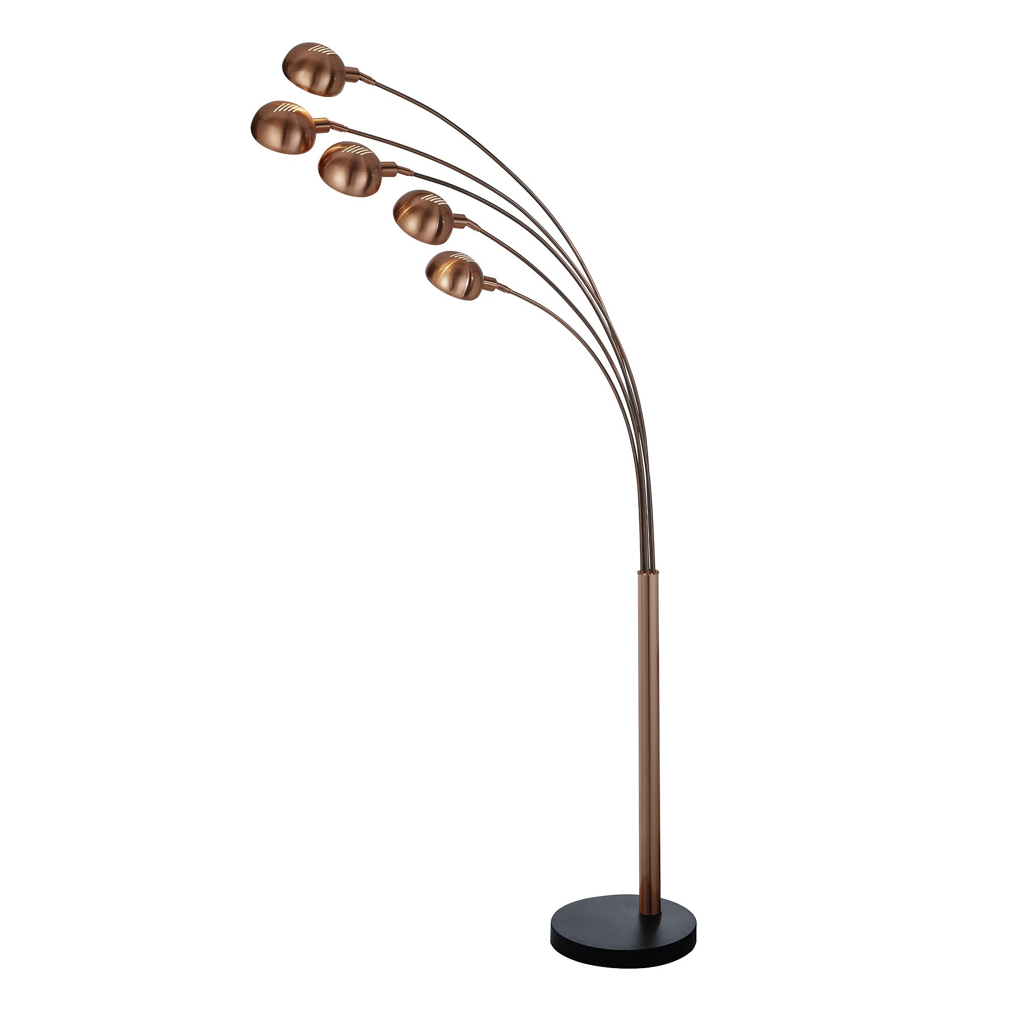 Giraffe Copper 5 Light Floor Lamp With Black Marble Base with regard to measurements 2000 X 2000